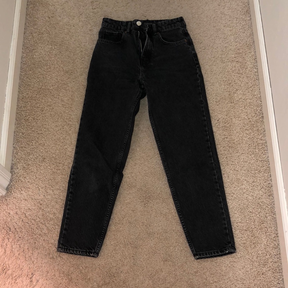 Black zara mom jeans